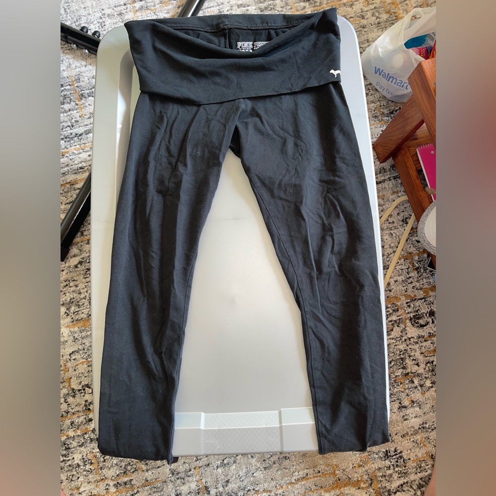 Black PINK leggings with fold over band